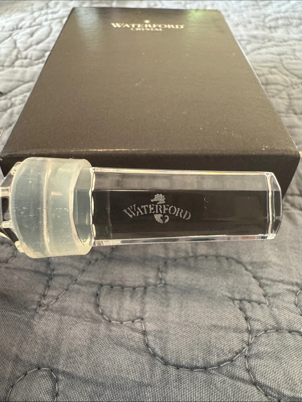 NIB! Waterford Crystal “Congratulation” Star Bottle Stopper